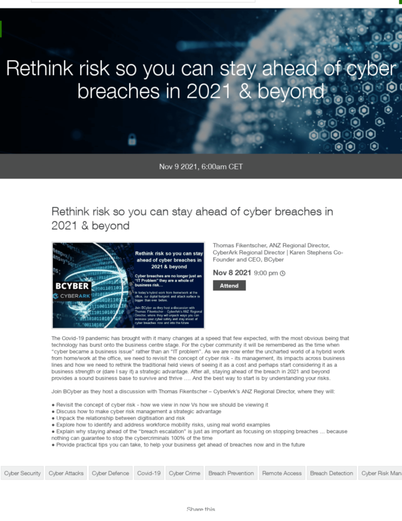 Rethink risk so you can stay ahead of cyber breaches in 2021 & beyond
