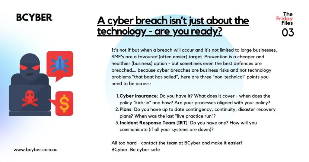 A cyber breach isn’t just about the technology are you ready