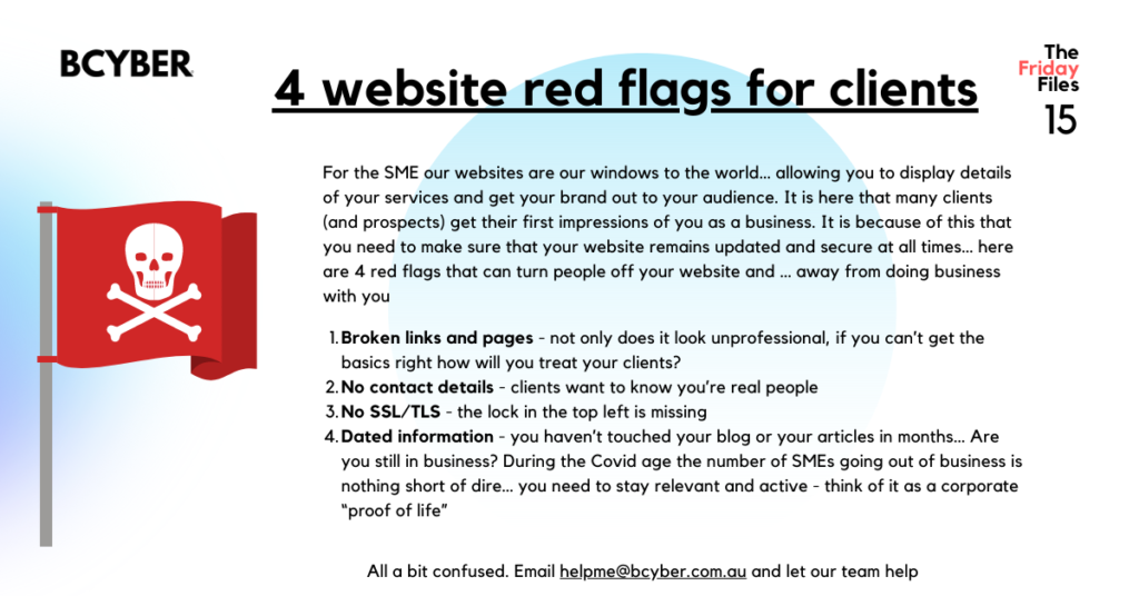 4 website red flags for clients
