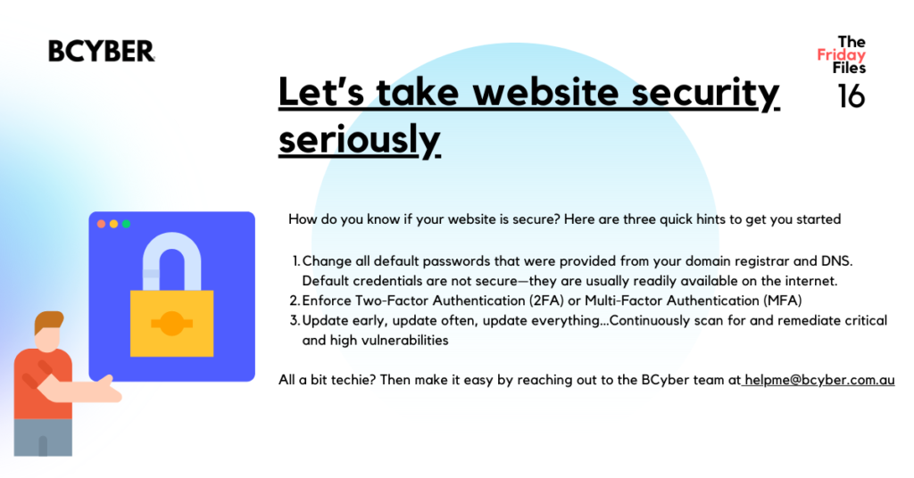 Let’s take website security seriously