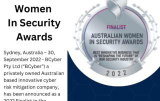 BCyber named as a Finalist in the 2022 Australian Women In Security Awards