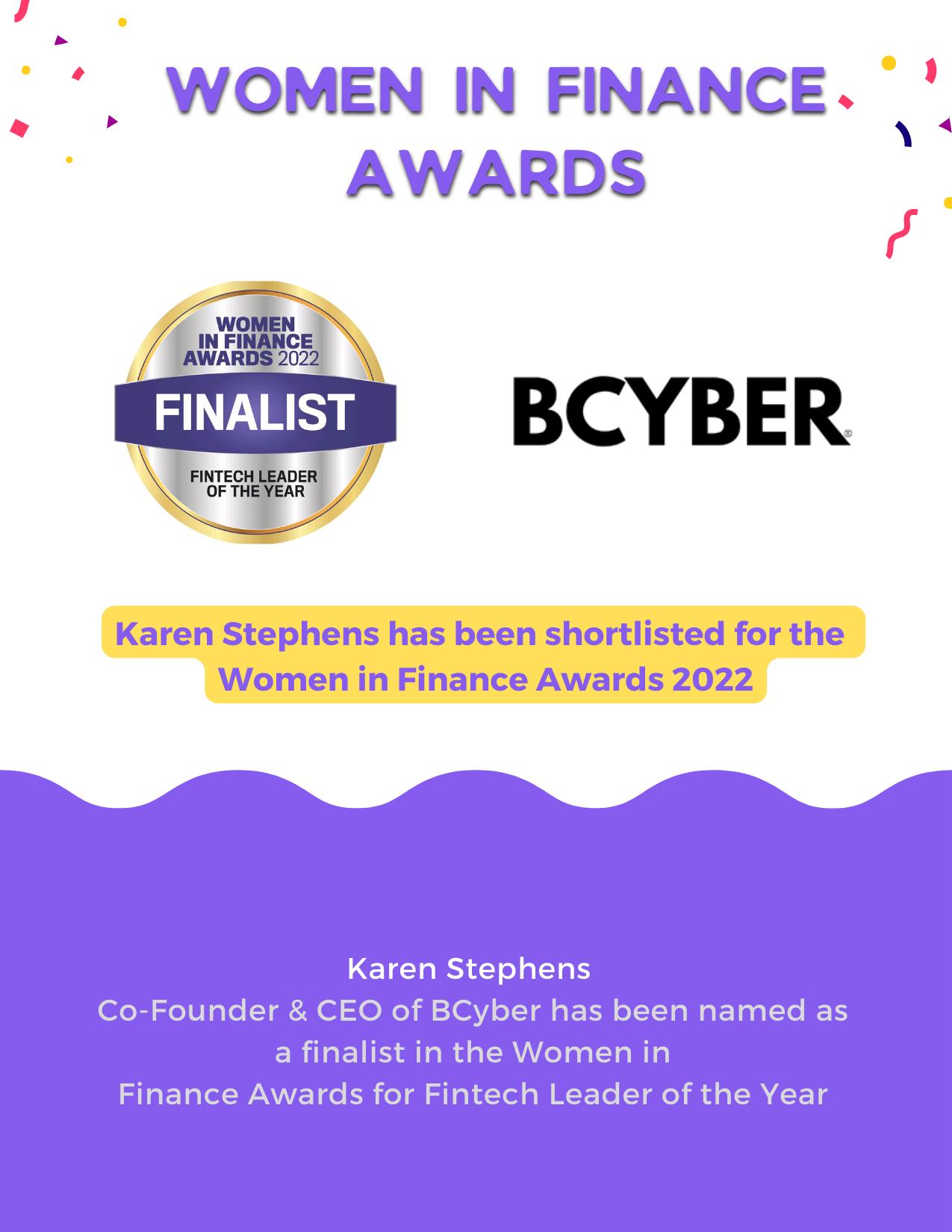 Women in finance awards 2022 BCyber