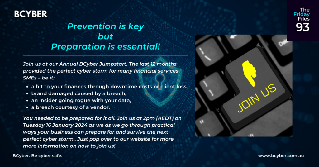 Prevention is key, but Preparation is essential - BCyber