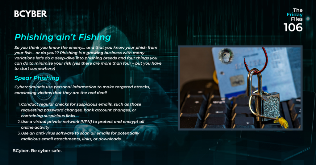 Phishing ain’t Fishing - BCyber