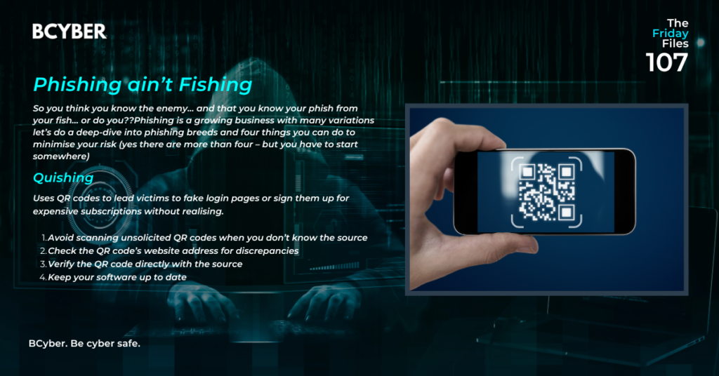 Phishing ain’t Fishing - BCyber