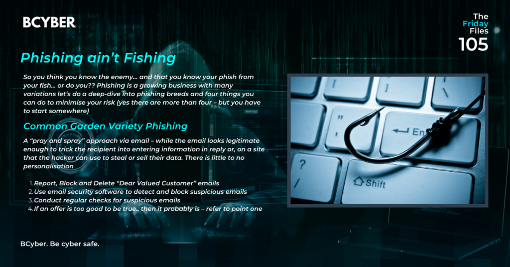 Phishing ain’t Fishing - BCyber