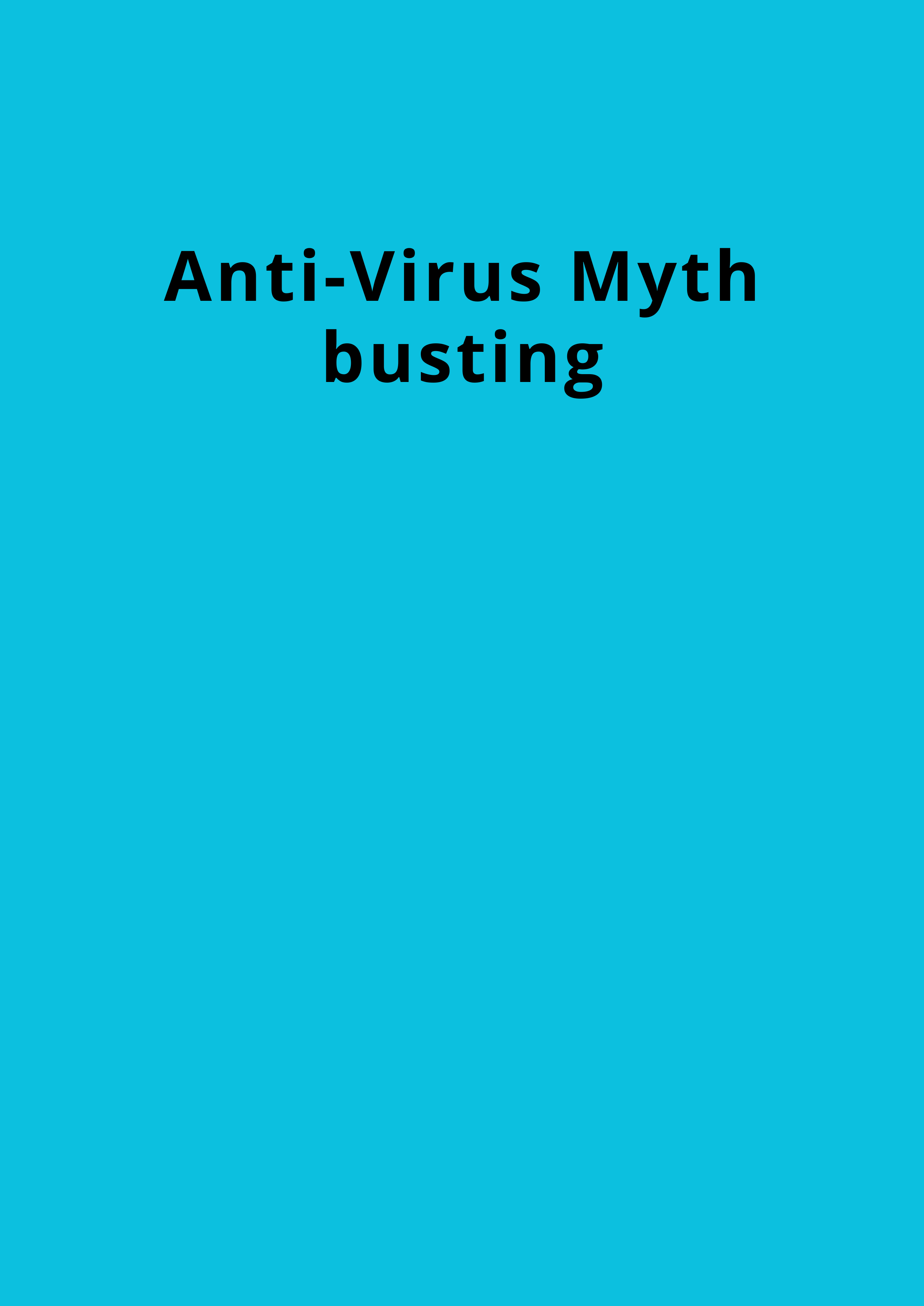 A graphic showing a shield with a red cross over common antivirus myths like “Antivirus stops all cyber threats” and “Free antivirus is enough.